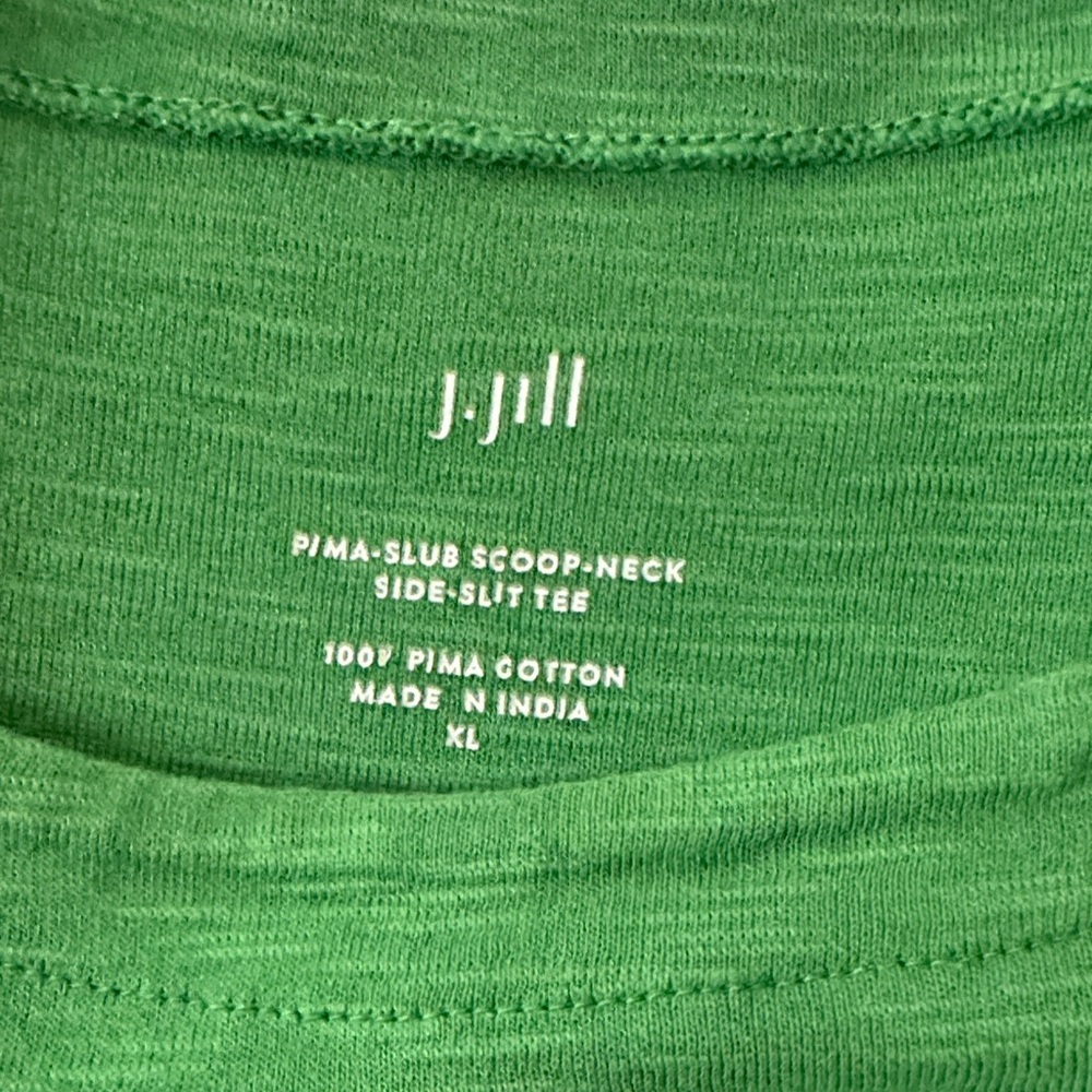 J. Jill Leaf Green Short Sleeve Tee - Picture 2 of 5